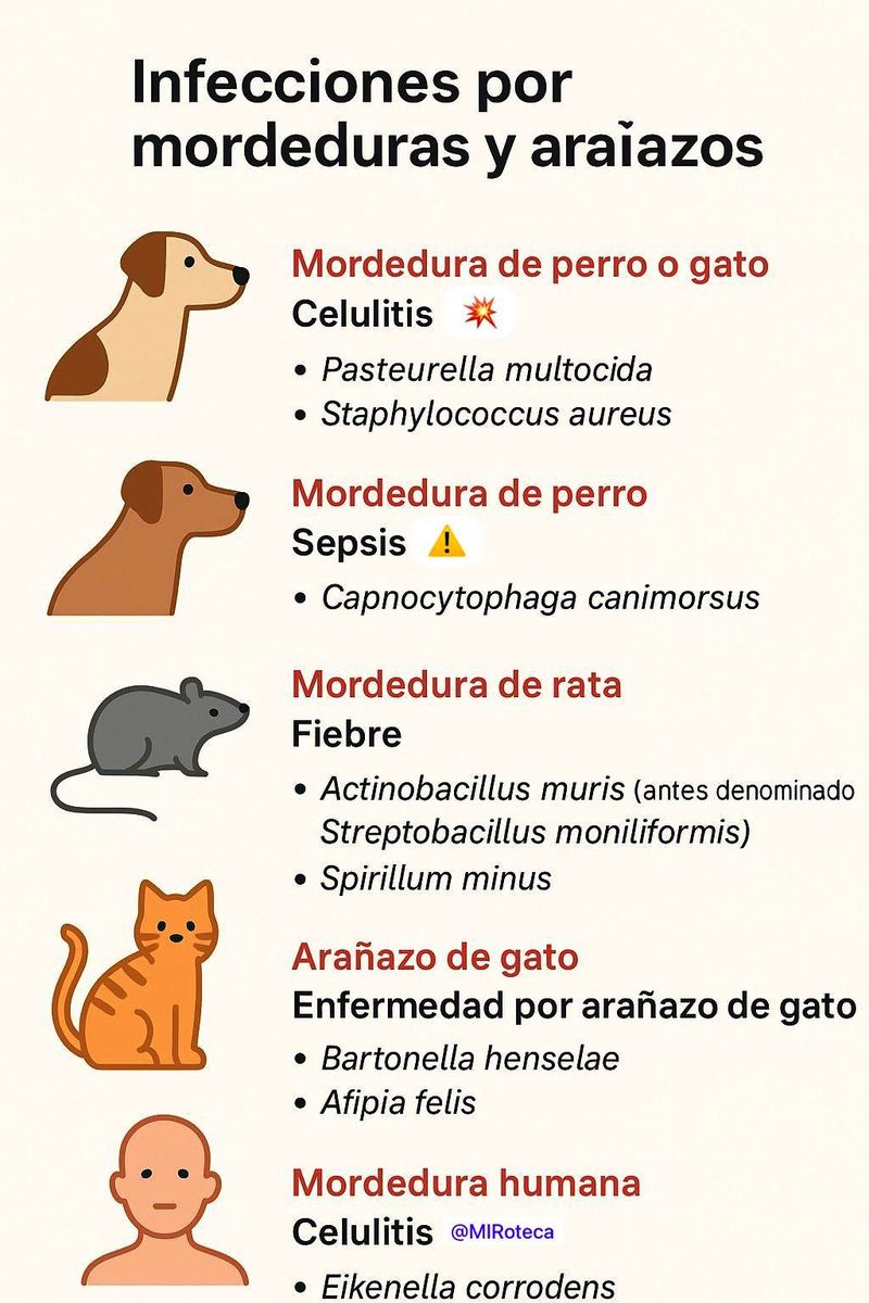 Infecciones por mordeduras y arañazos